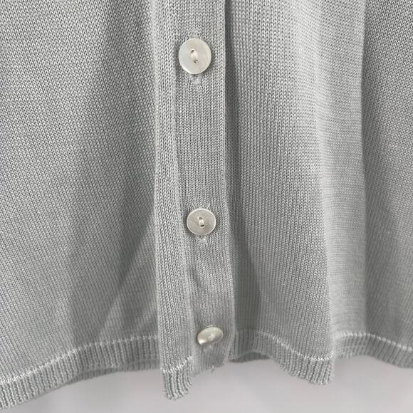Magaschoni Silk Cardigan Size Small Sweater Classic Light Green Designer Luxury - Picture 9 of 14